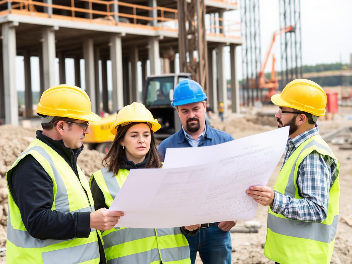 Equipe Morlos analisando projeto em obra